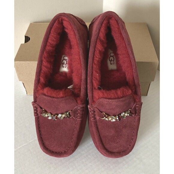 New UGG Ansley Charm Gem Women Fashion Moccasin Slippers Size 5 Kiss - Picture 5 of 8